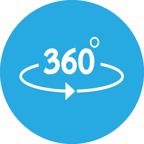 Simple 360 Degree icon sign design