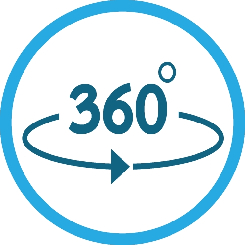 Simple 360 Degree icon sign design