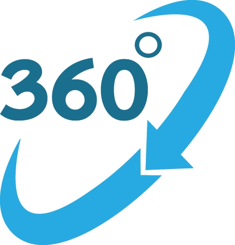 Simple 360 Degree icon sign design