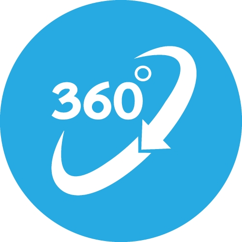 Simple 360 Degree icon sign design