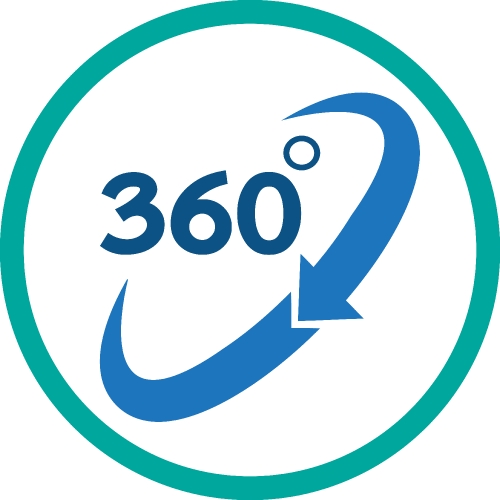 Simple 360 Degree icon sign design