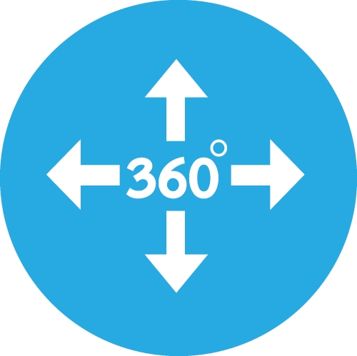 Simple 360 Degree icon sign design