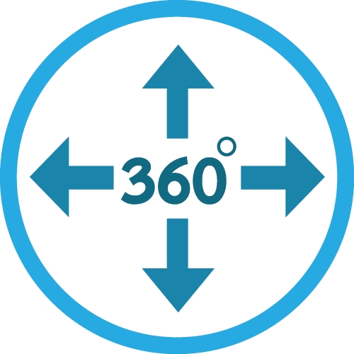 Simple 360 Degree icon sign design