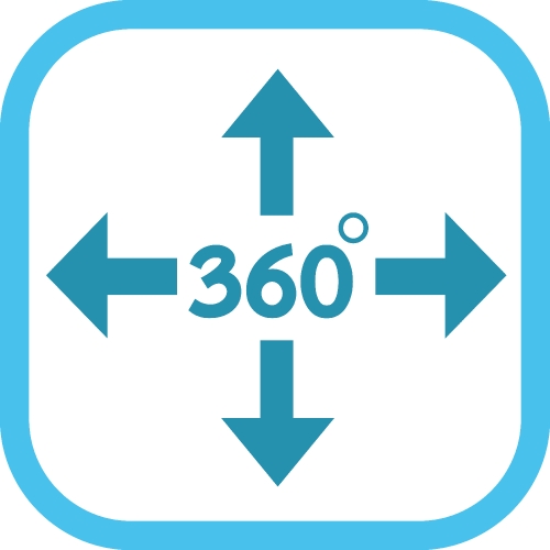 Simple 360 Degree icon sign design