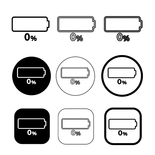 Simple battery icon sign design