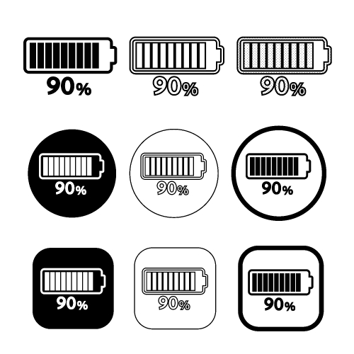 Simple battery icon sign design