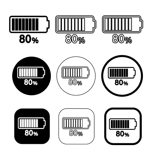 Simple battery icon sign design