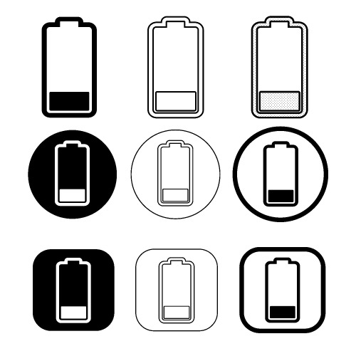 Simple battery icon sign design