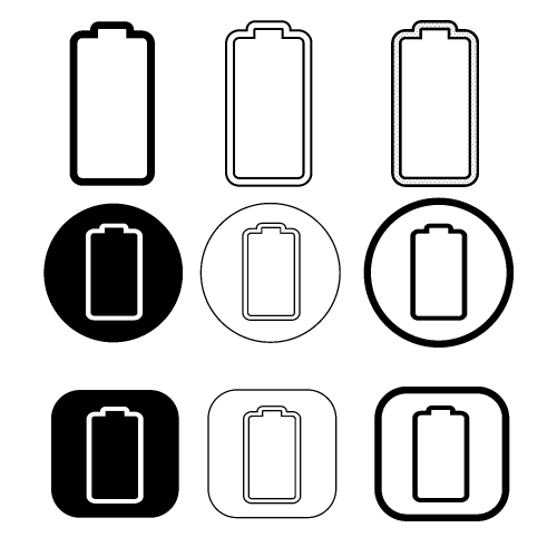 Simple battery icon sign design