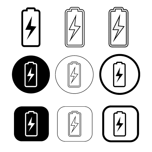 Simple battery icon sign design