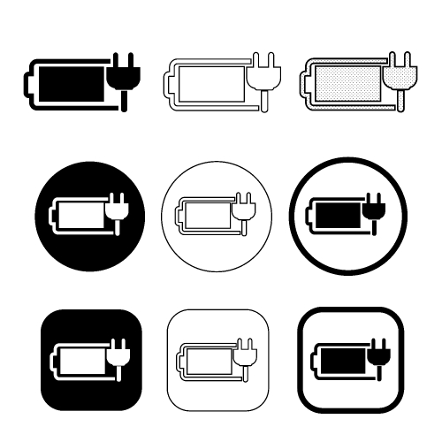 Simple battery icon sign design