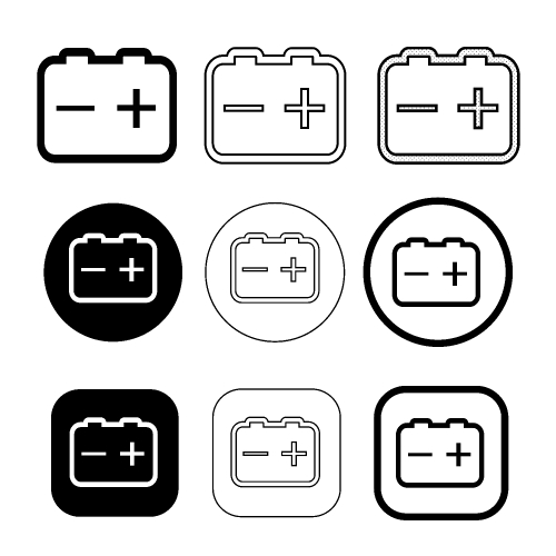 Simple battery icon sign design