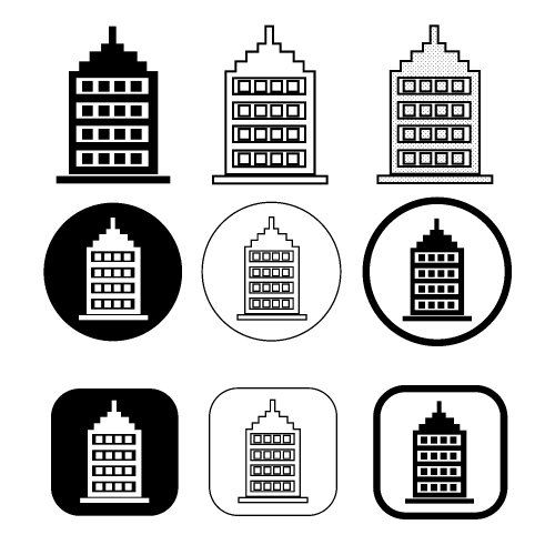 Simple building icon sign design