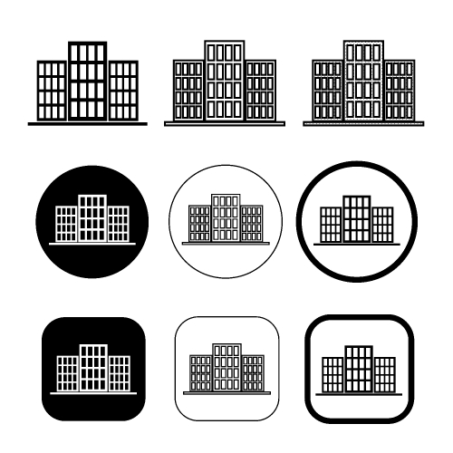 Simple building icon sign design