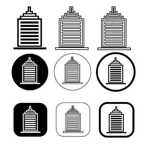 Simple building icon sign design