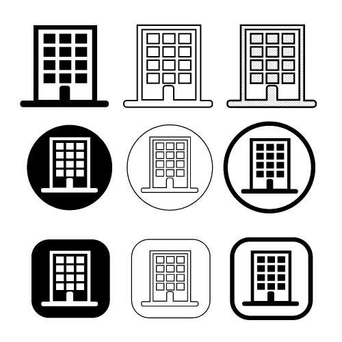 Simple building icon sign design