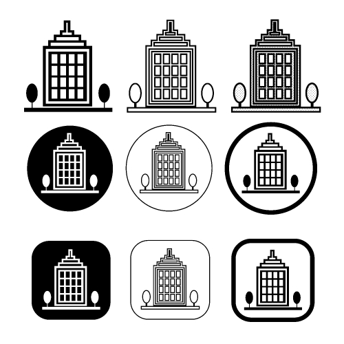 Simple building icon sign design