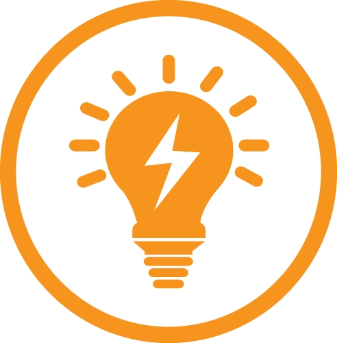 Simple Bulb icon sign design