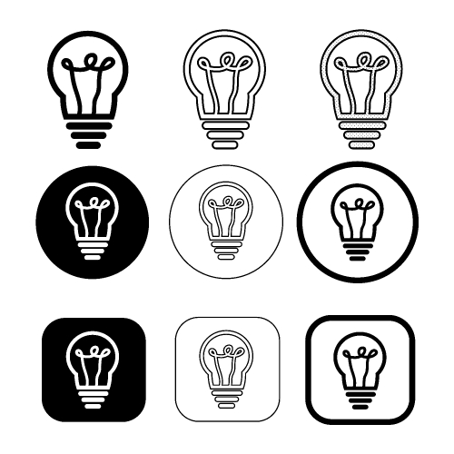 Simple Bulb icon sign design