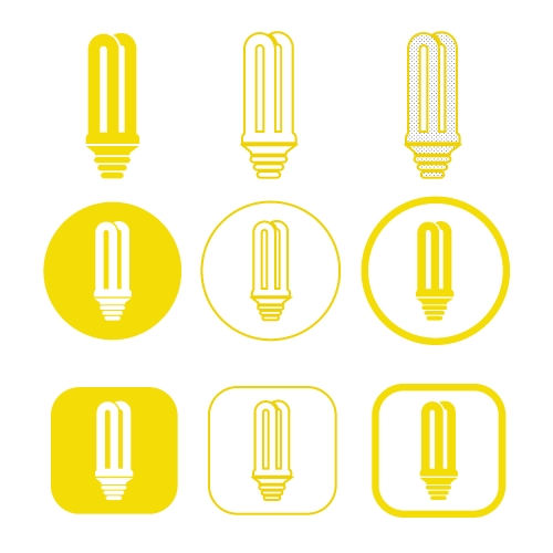 Simple Bulb icon sign design