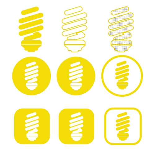 Simple Bulb icon sign design