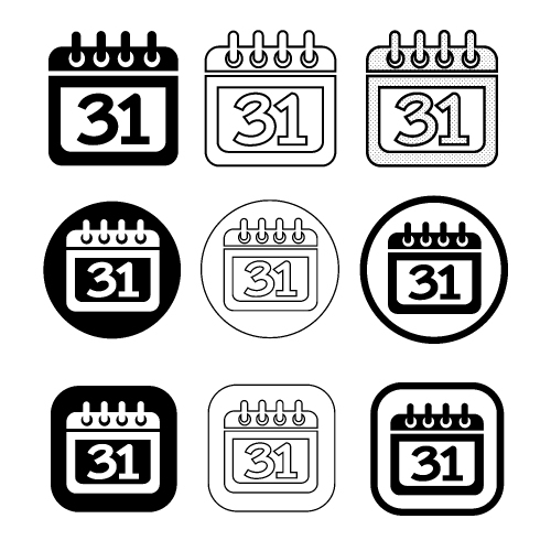 Simple Calendar icon sign design