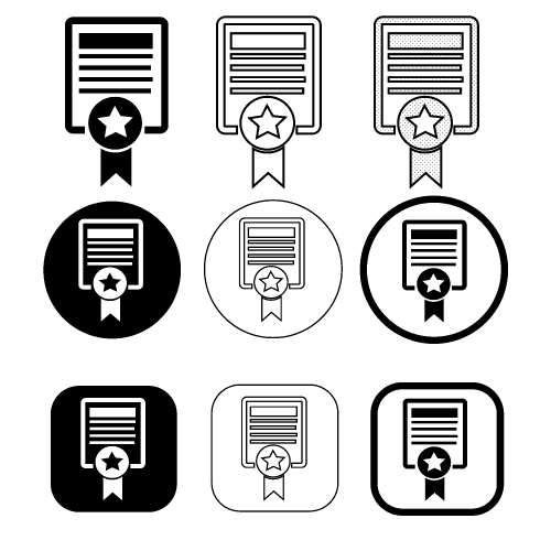 Simple Certificate icon sign design