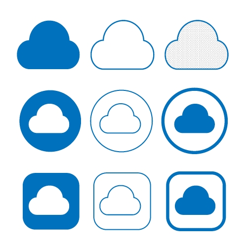 Simple Cloud icon sign for web and app