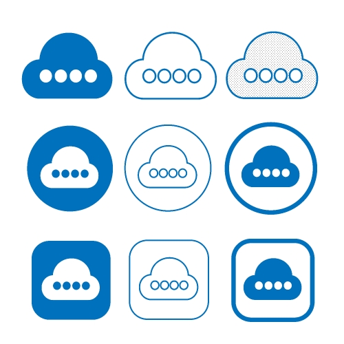 Simple Cloud icon sign for web and app