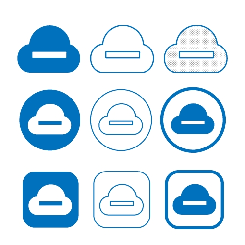 Simple Cloud icon sign for web and app