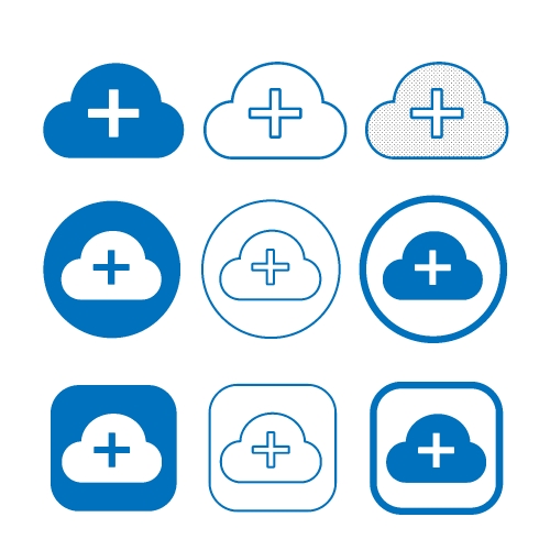 Simple Cloud icon sign for web and app