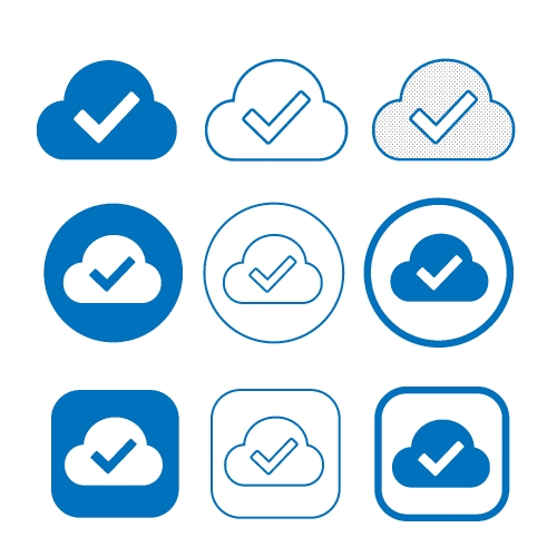 Simple Cloud icon sign for web and app