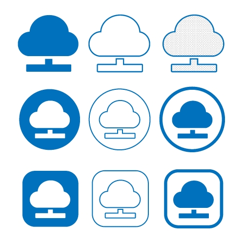 Simple Cloud icon sign for web and app