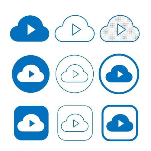 Simple Cloud icon sign for web and app