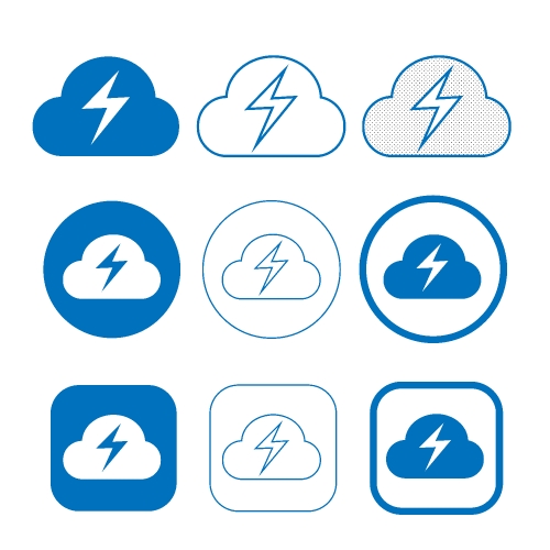 Simple Cloud icon sign for web and app