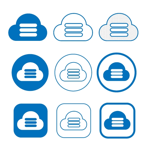Simple Cloud icon sign for web and app