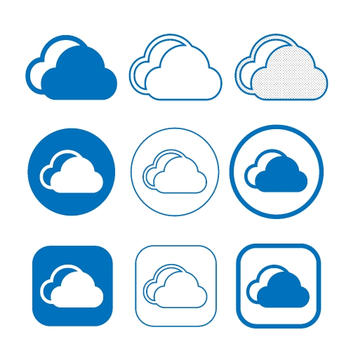 Simple Cloud icon sign for web and app