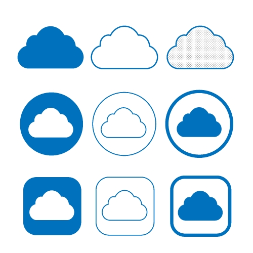 Simple Cloud icon sign for web and app