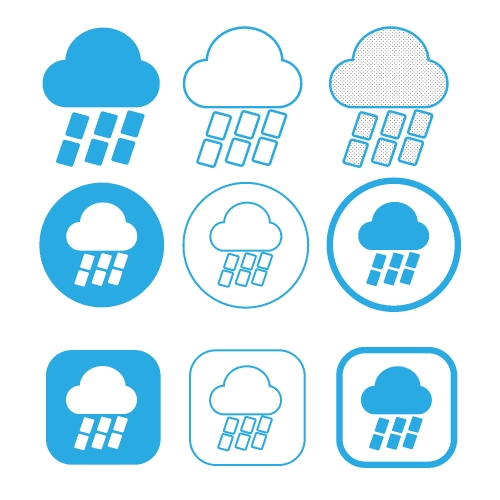 Simple Cloud icon sign symbol