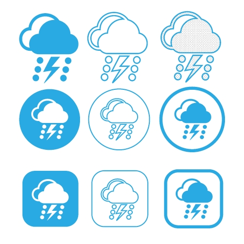 Simple Cloud icon sign symbol