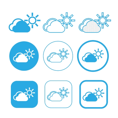 Simple Cloud icon sign symbol