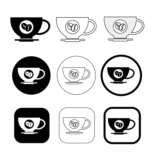 Simple coffee icon sign design