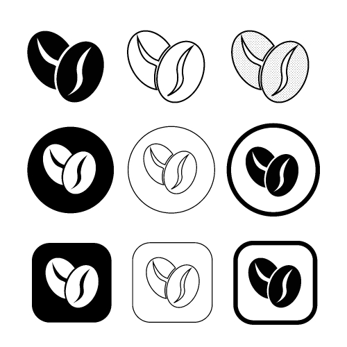 Simple coffee icon sign design