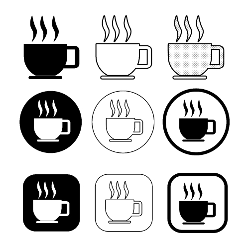 Simple coffee icon sign design