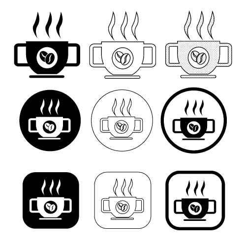 Simple coffee icon sign design