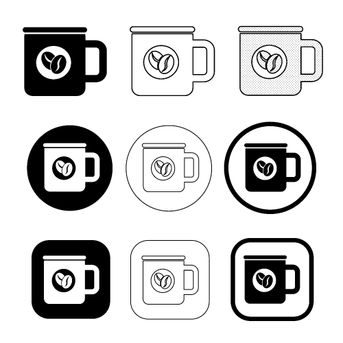 Simple coffee icon sign design