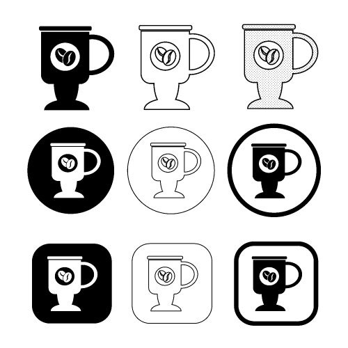 Simple coffee icon sign design