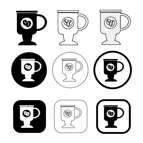 Simple coffee icon sign design