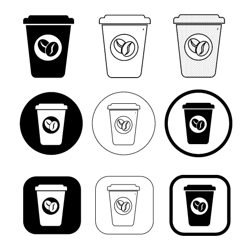 Simple coffee icon sign design