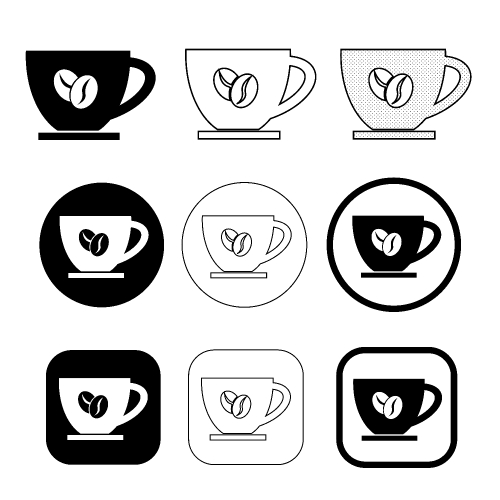 Simple coffee icon sign design